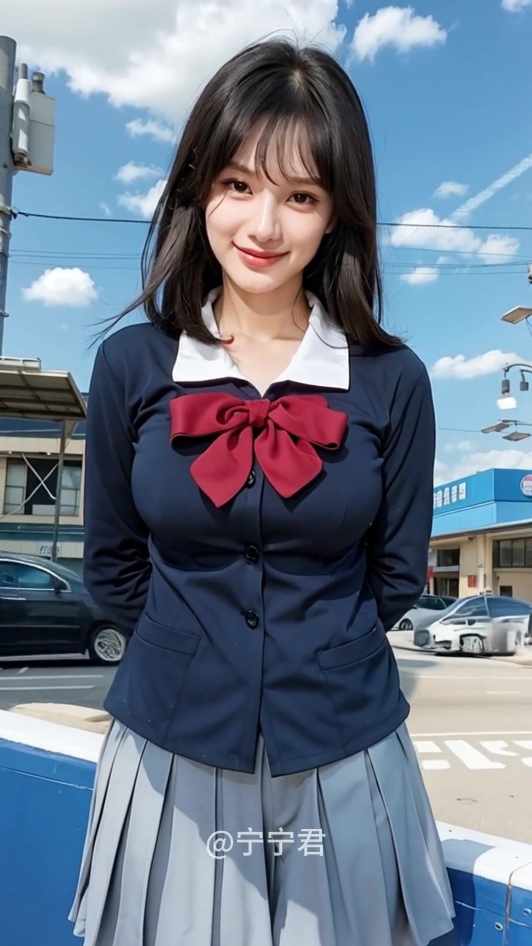 AI生成的真人版赤木晴子？这个你喜欢吗？